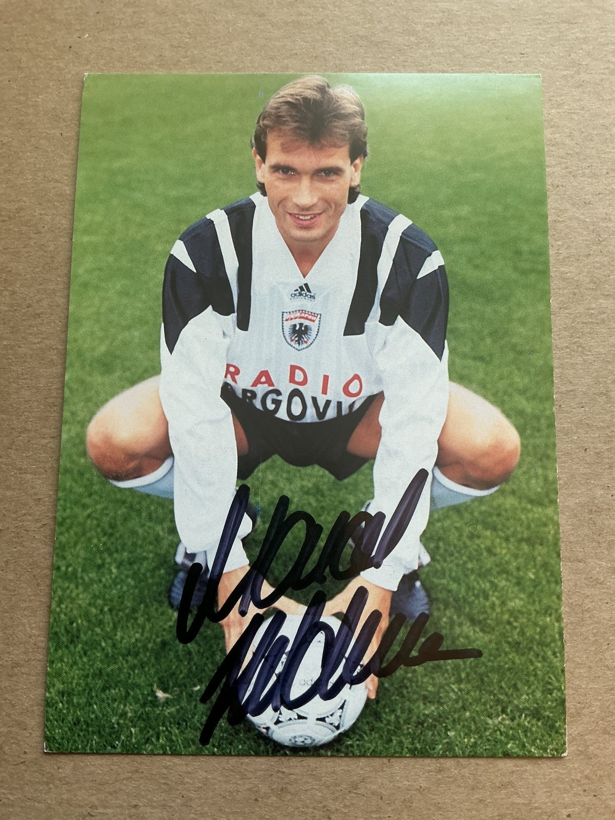 Marcel Heldmann, Switzerland 🇨🇭 FC Aarau 1992/93 hand signed - Autographs-World