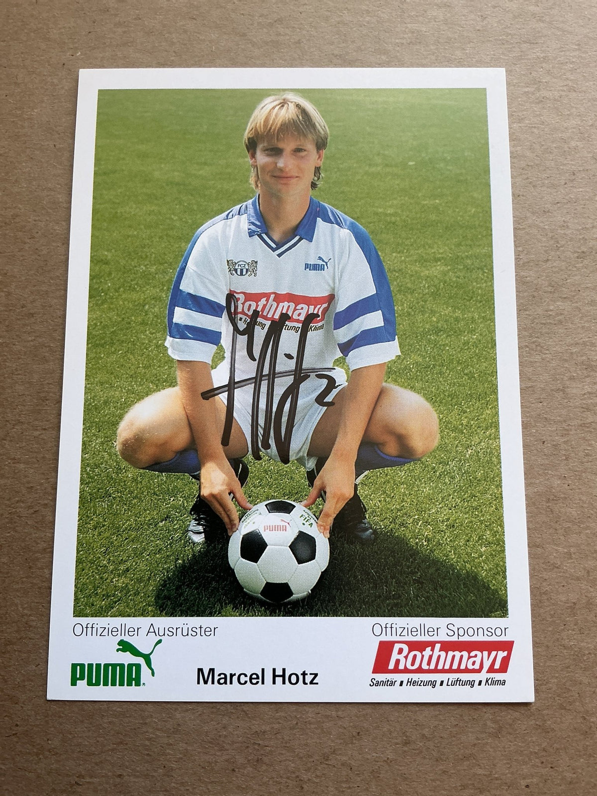 Marcel Hotz, Switzerland 🇨🇭 FC Zürich 1992/93 hand signed - Autographs-World