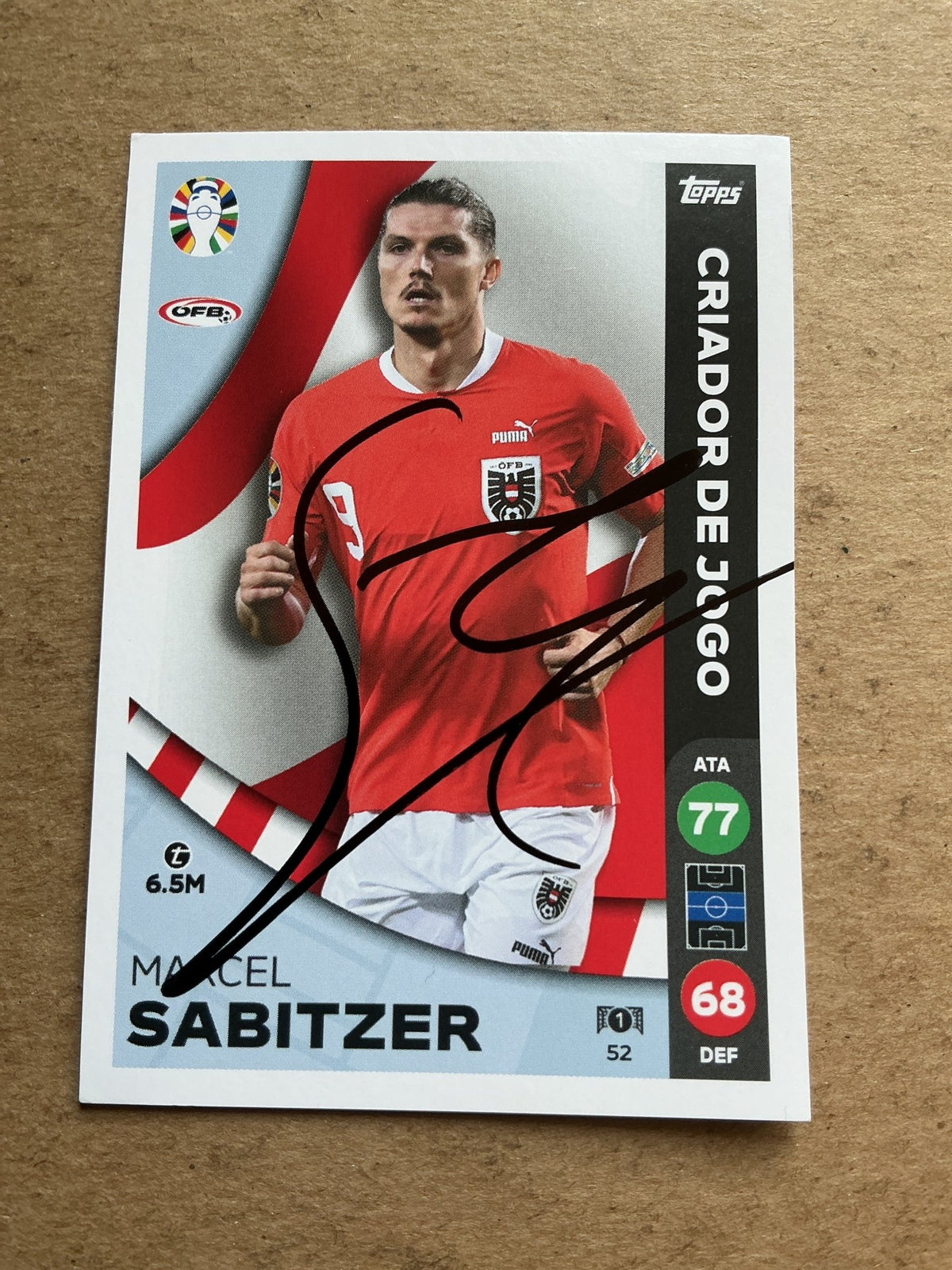 Marcel Sabitzer, Austria 🇦🇹 UEFA Euro 2024 hand signed - Autographs-World