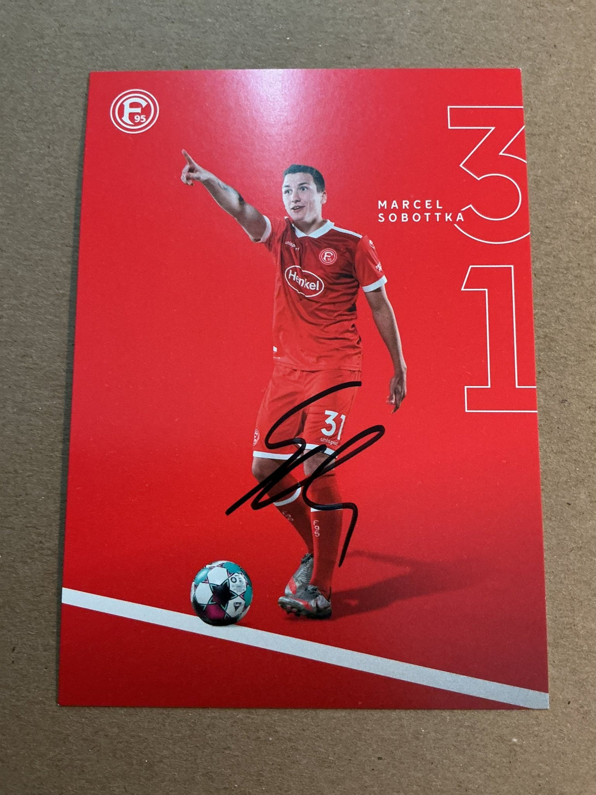 Marcel Sobottka, Germany 🇩🇪 Fortuna Düsseldorf 2020/21 hand signed - Autographs-World
