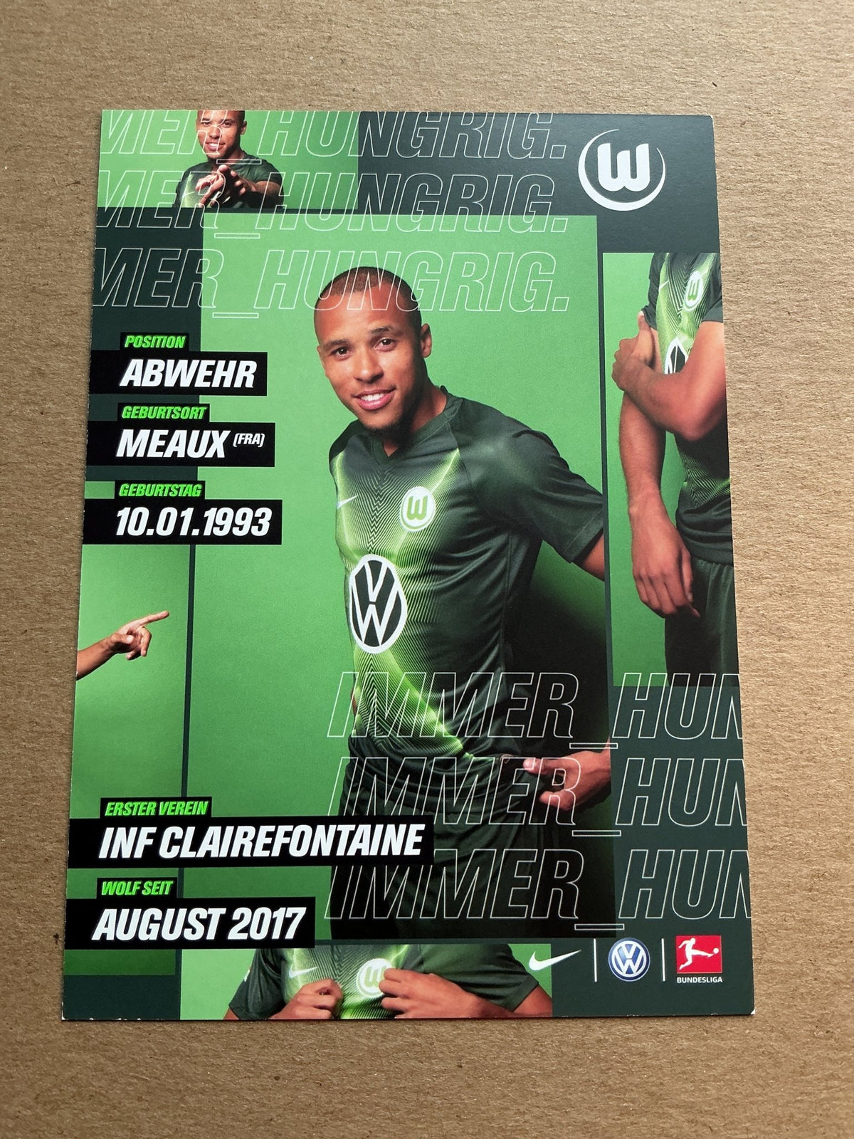 Marcel Tisserand, France 🇫🇷 VfL Wolfsburg 2019/20 hand signed - Autographs-World