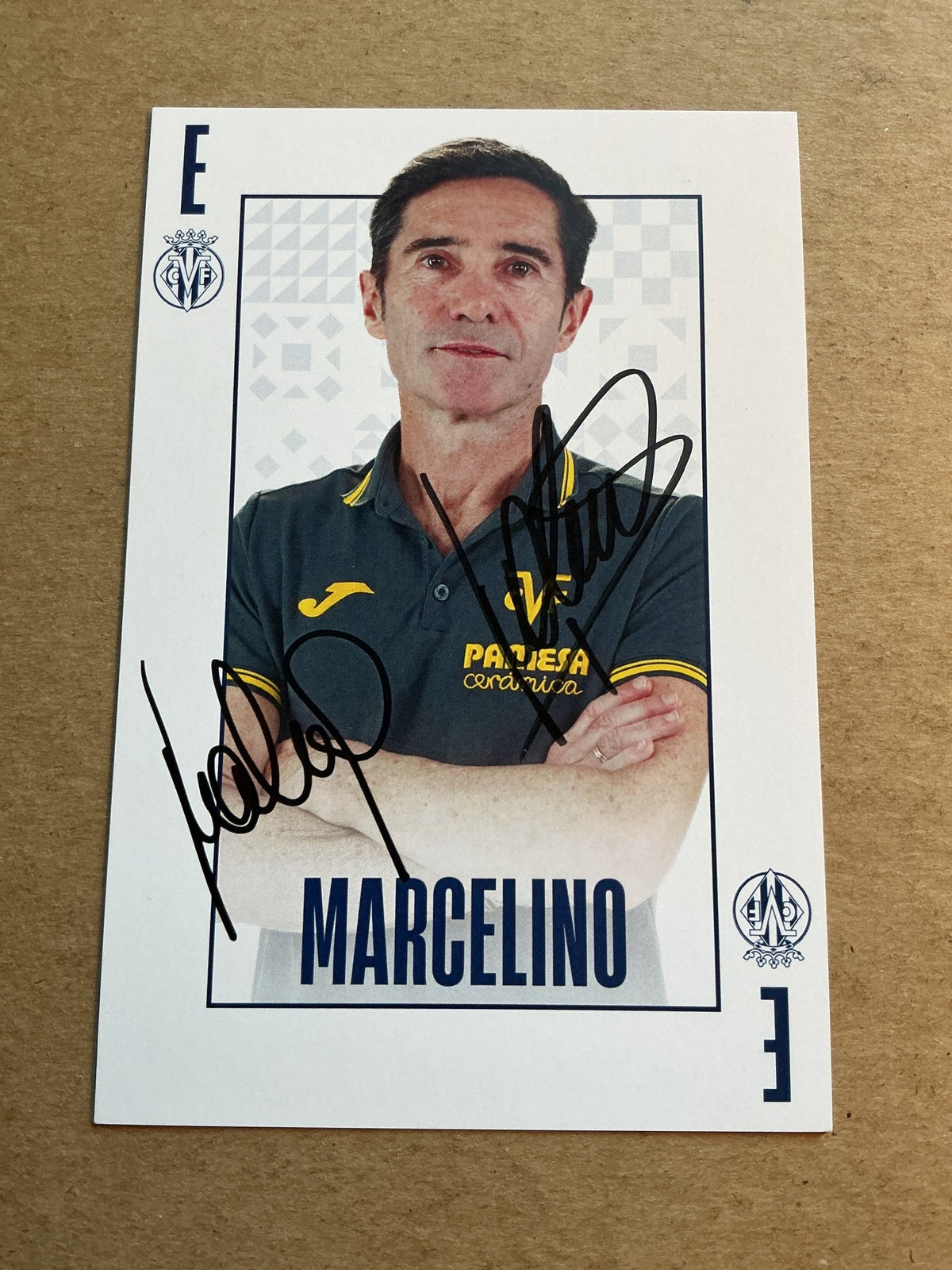 Marcelino García Toral, Spain 🇪🇸 Villarreal CF 2024/25 hand signed - Autographs-World