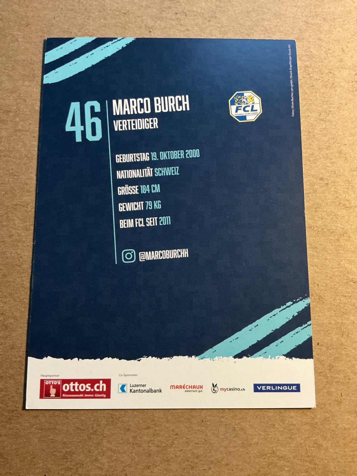 Marco Burch, Switzerland 🇨🇭 FC Luzern 2022/23 hand signed - Autographs-World