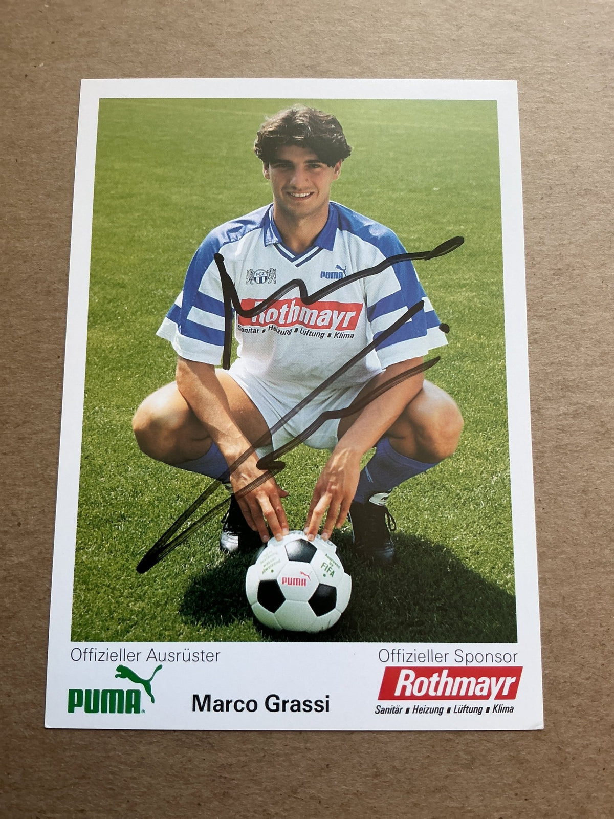 Marco Grassi, Switzerland 🇨🇭 FC Zürich 1992/93 hand signed - Autographs-World