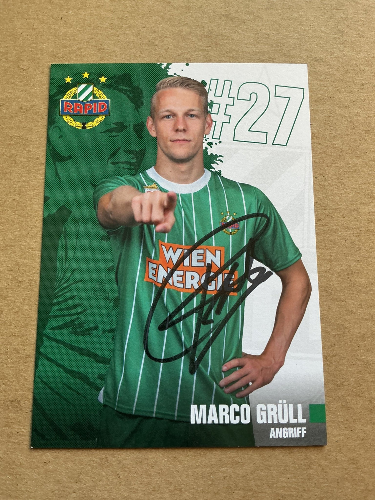 Marco Grüll, Austria 🇦🇹 SK Rapid Wien 2023/24 hand signed - Autographs-World