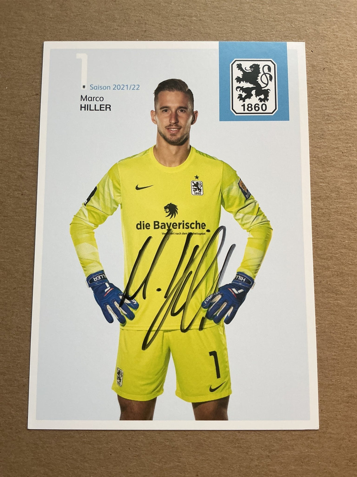 Marco Hiller, Germany 🇩🇪 TSV 1860 München 2021/22 hand signed - Autographs-World