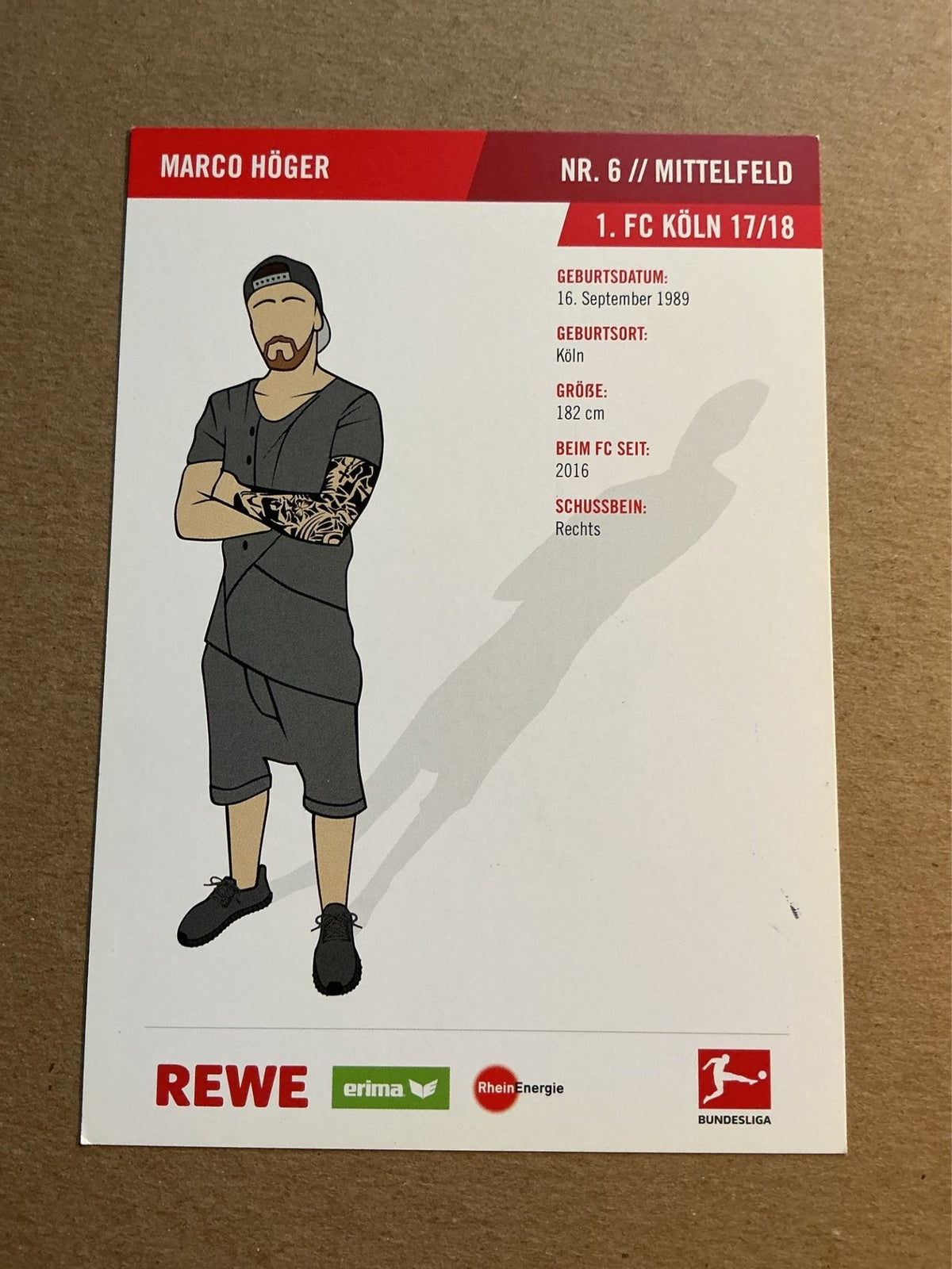 Marco Höger, Germany 🇩🇪 1.FC Köln 2017/18 hand signed - Autographs-World