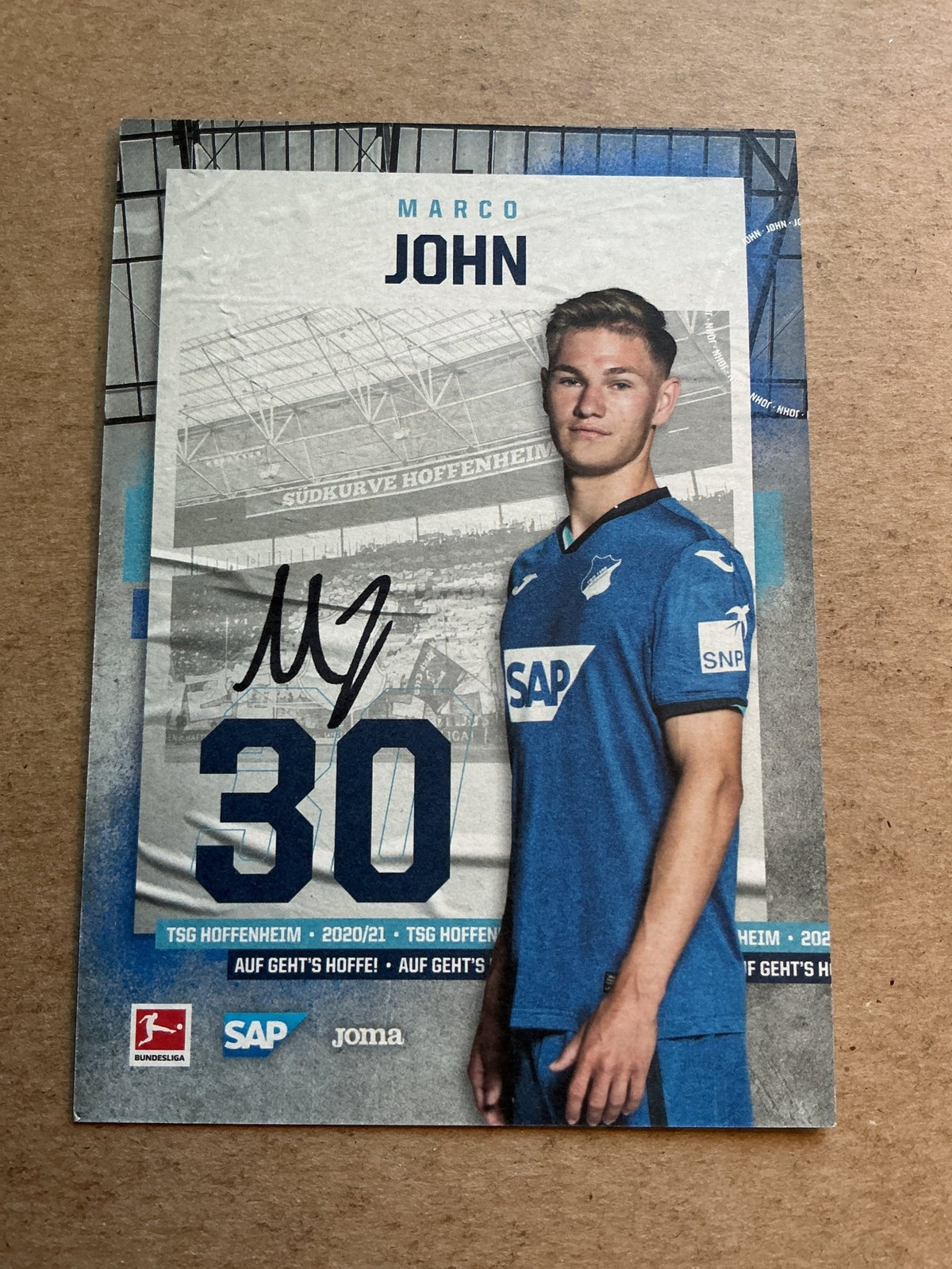 Marco John, Germany 🇩🇪 TSG 1899 Hoffenheim 2020/21 hand signed - Autographs-World