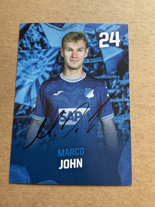 Marco John, Germany 🇩🇪 TSG 1899 Hoffenheim 2023/24 hand signed - Autographs-World