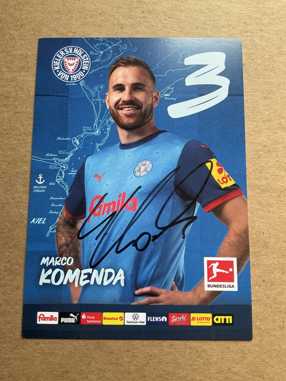 Marco Komenda, Germany 🇩🇪 Holstein Kiel 2024/25 hand signed - Autographs-World