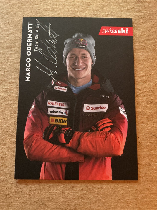 Marco Odermatt, Switzerland 🇨🇭 Alpine 2023/24 hand signed - Autographs-World