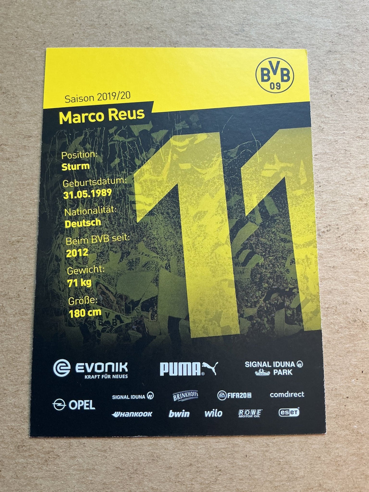 Marco Reus, Germany 🇩🇪 Borussia Dortmund 2019/20 hand signed - Autographs-World
