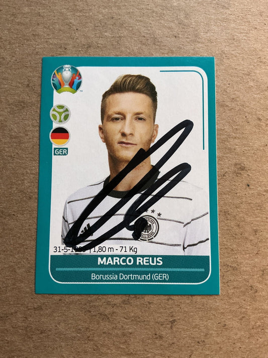 Marco Reus, Germany 🇩🇪 UEFA Euro 2020 Panini hand signed - Autographs-World