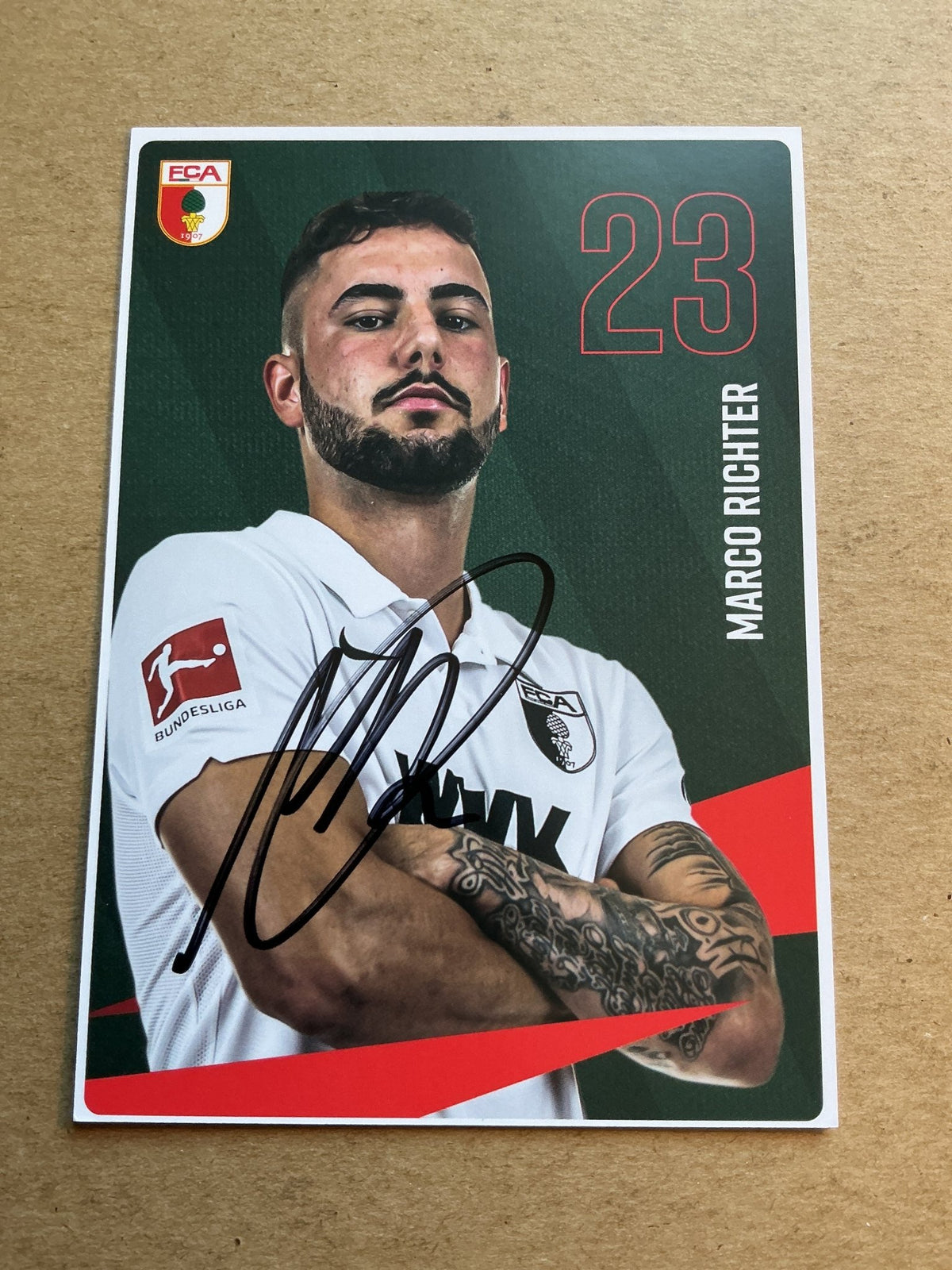 Marco Richter, Germany 🇩🇪 FC Augsburg 2020/21 hand signed - Autographs-World