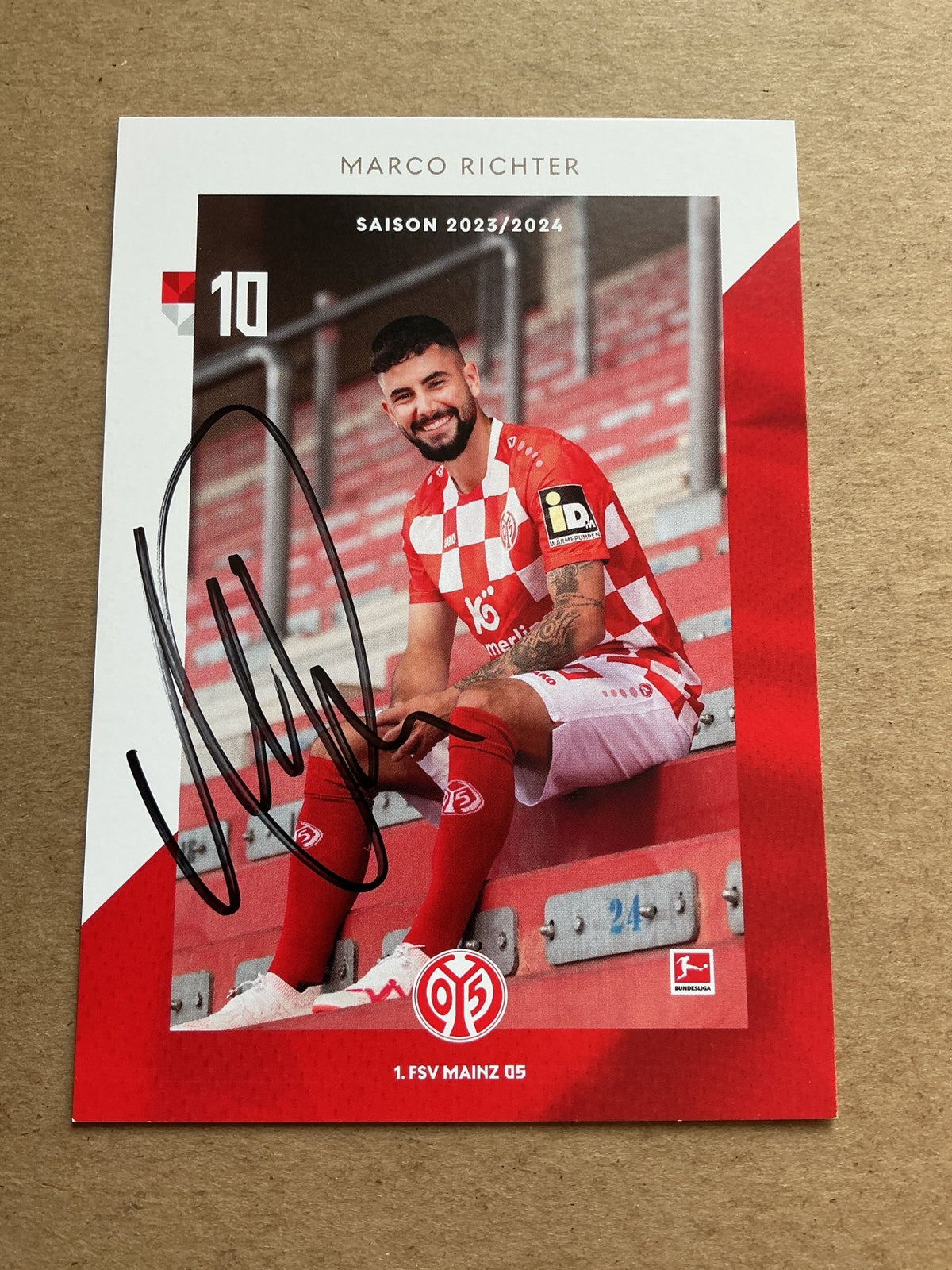Marco Richter, Germany 🇩🇪 FSV Mainz 05 2023/24 hand signed - Autographs-World