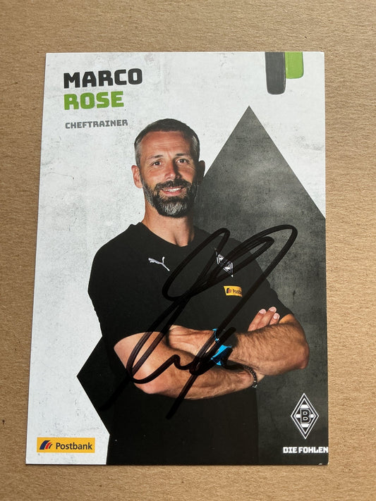 Marco Rose, Germany 🇩🇪 Borussia Mönchengladbach 2019/20 hand signed - Autographs-World