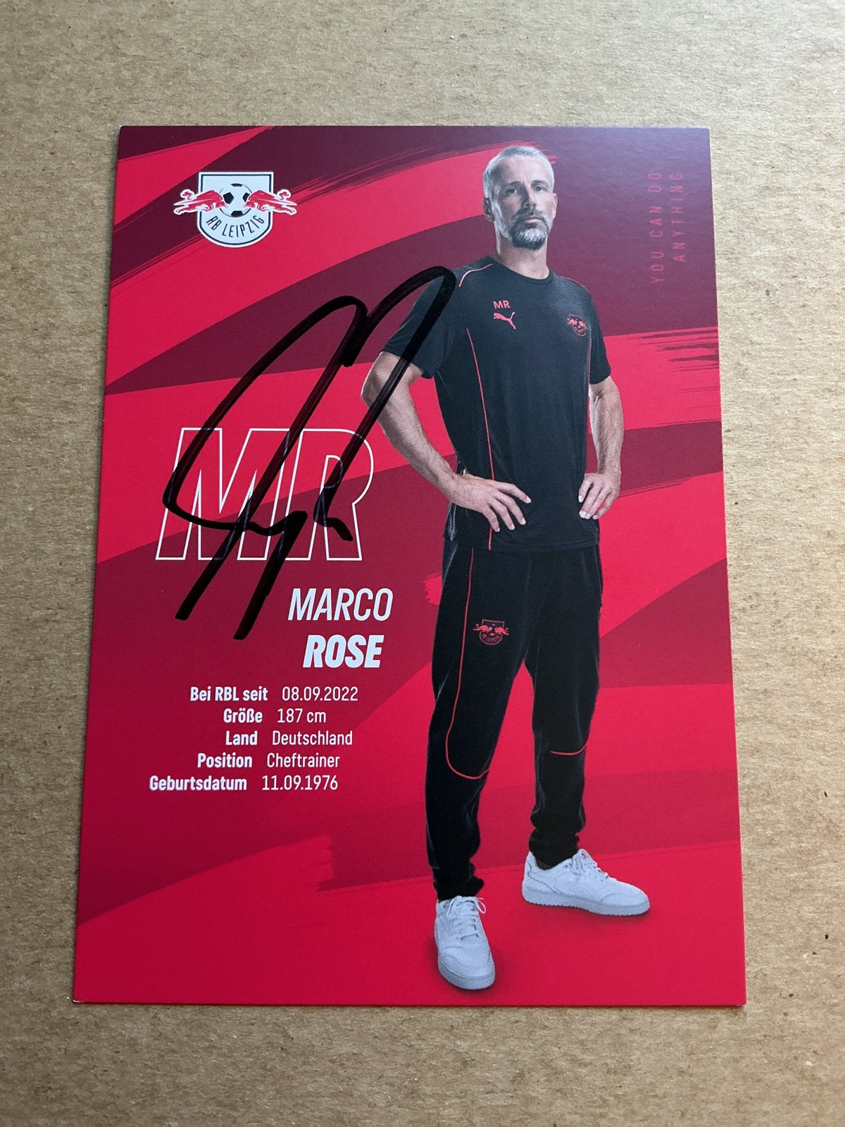 Marco Rose, Germany 🇩🇪 RB Leipzig 2024/25 hand signed - Autographs-World