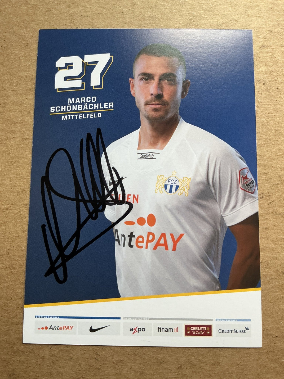 Marco Schönbächler, Switzerland 🇨🇭 FC Zürich 2020/21 hand signed - Autographs-World