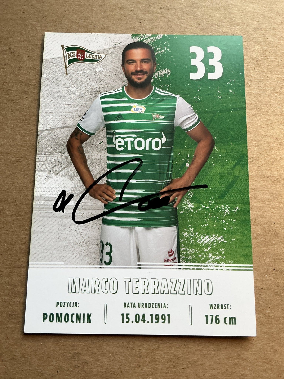 Marco Terrazzino, Germany 🇩🇪 Lechia Gdansk 2022/23 hand signed - Autographs-World