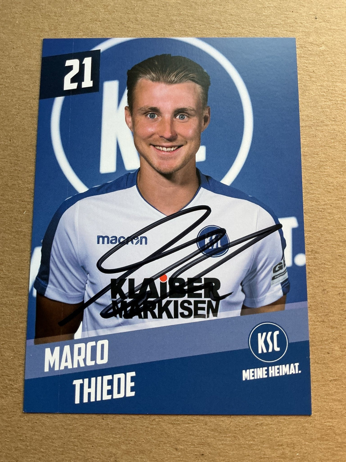 Marco Thiede, Germany 🇩🇪 Karlsruher SC 2019/20 hand signed - Autographs-World