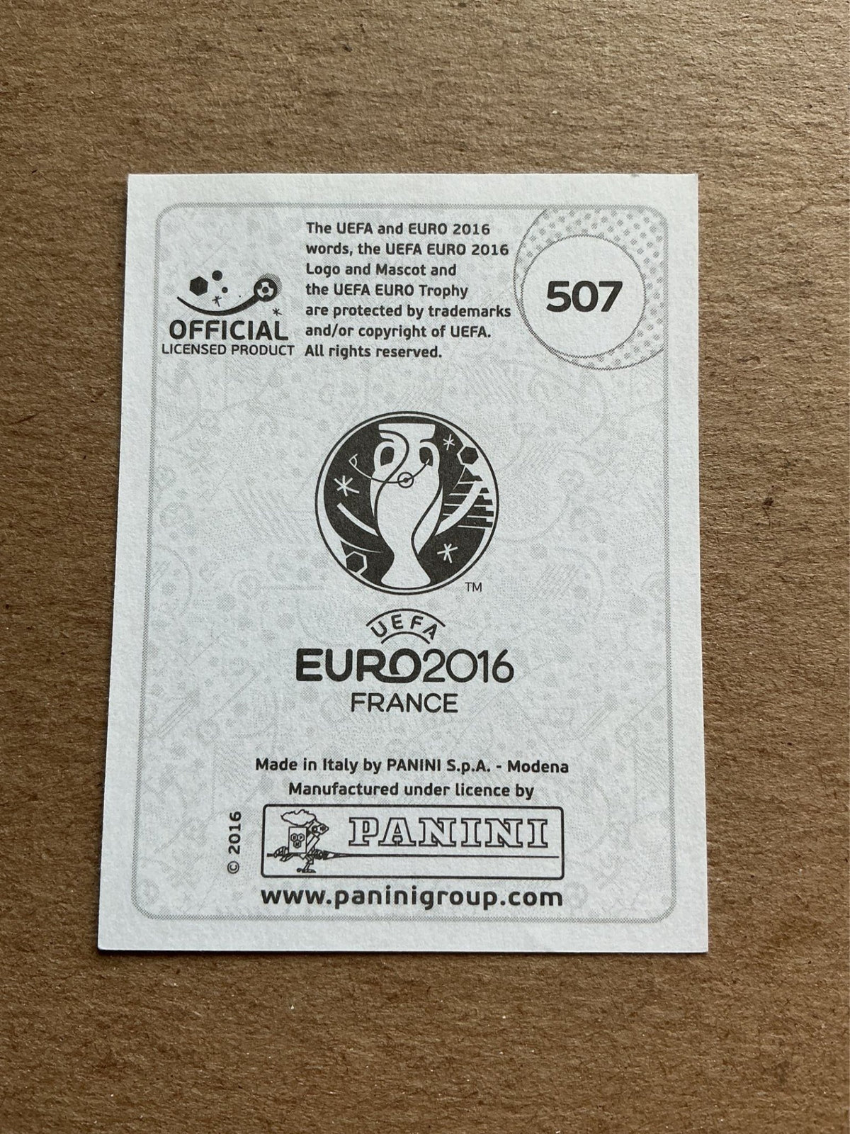 Marco Verratti, Italy 🇮🇹 UEFA Euro 2016 Panini hand signed - Autographs-World