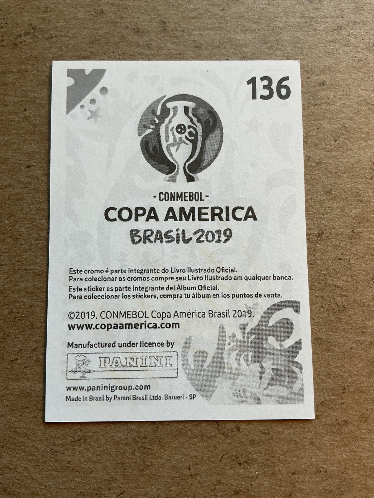 Marcos Acuña, Argentina 🇦🇷 Copa America 2019 Panini hand signed - Autographs-World