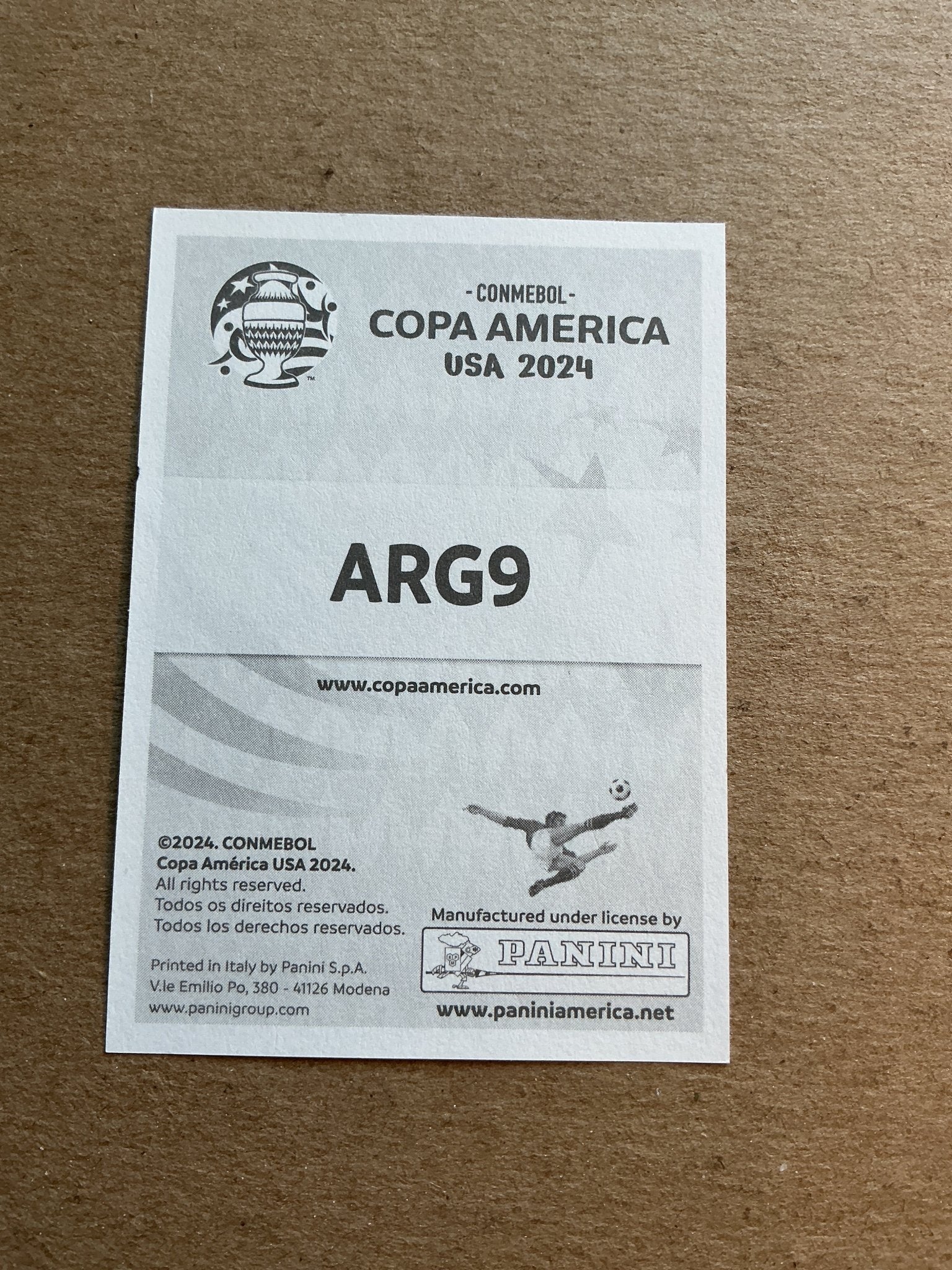 Marcos Acuña, Argentina 🇦🇷 Copa America 2024 Panini hand signed - Autographs-World
