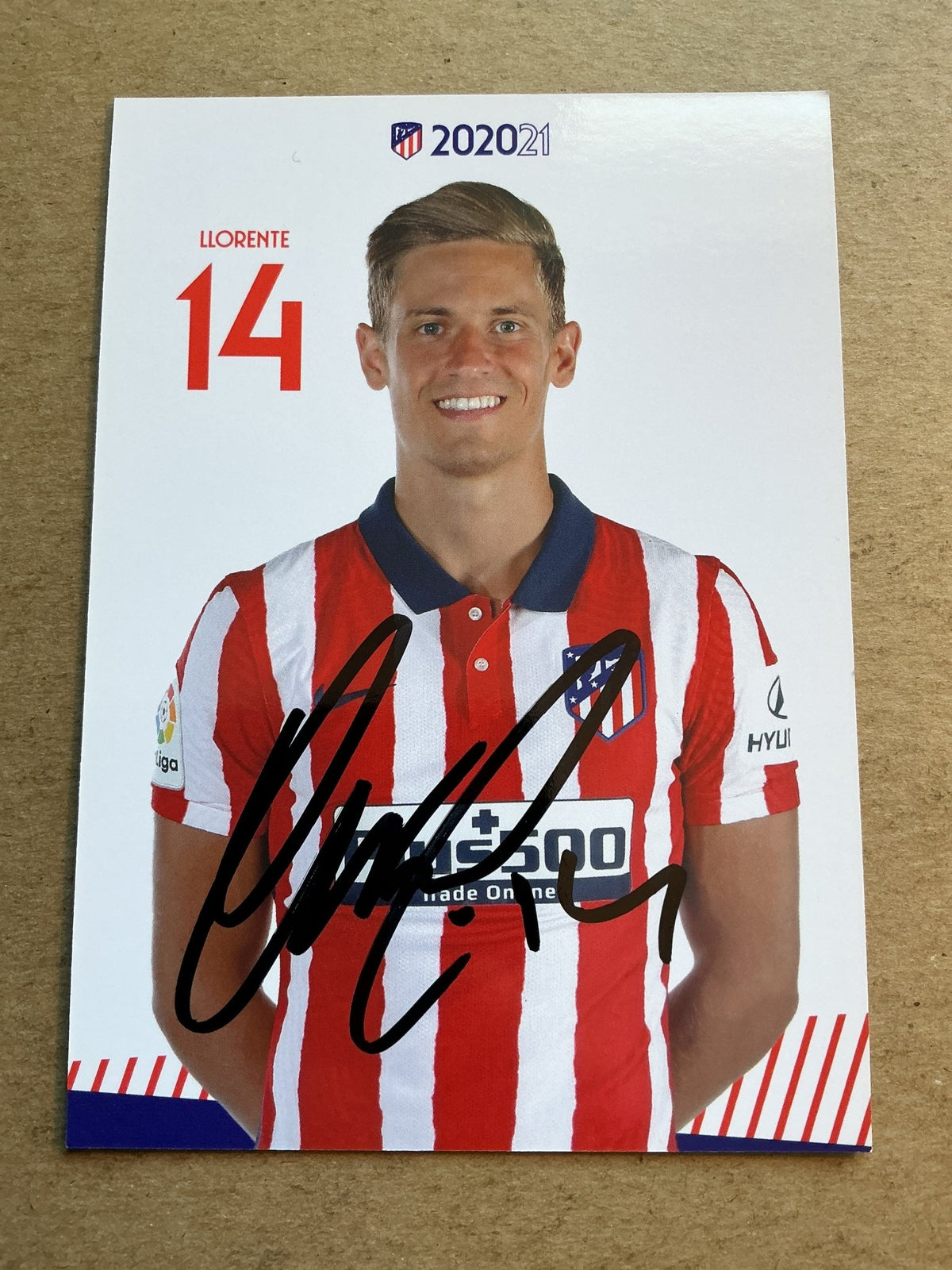 Marcos Llorente, Spain 🇪🇸 Atletico Madrid 2020/21 hand signed - Autographs-World