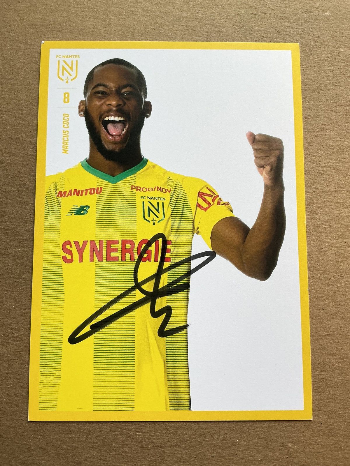 Marcus Coco, Guadeloupe 🇬🇵 FC Nantes 2019/20 hand signed - Autographs-World