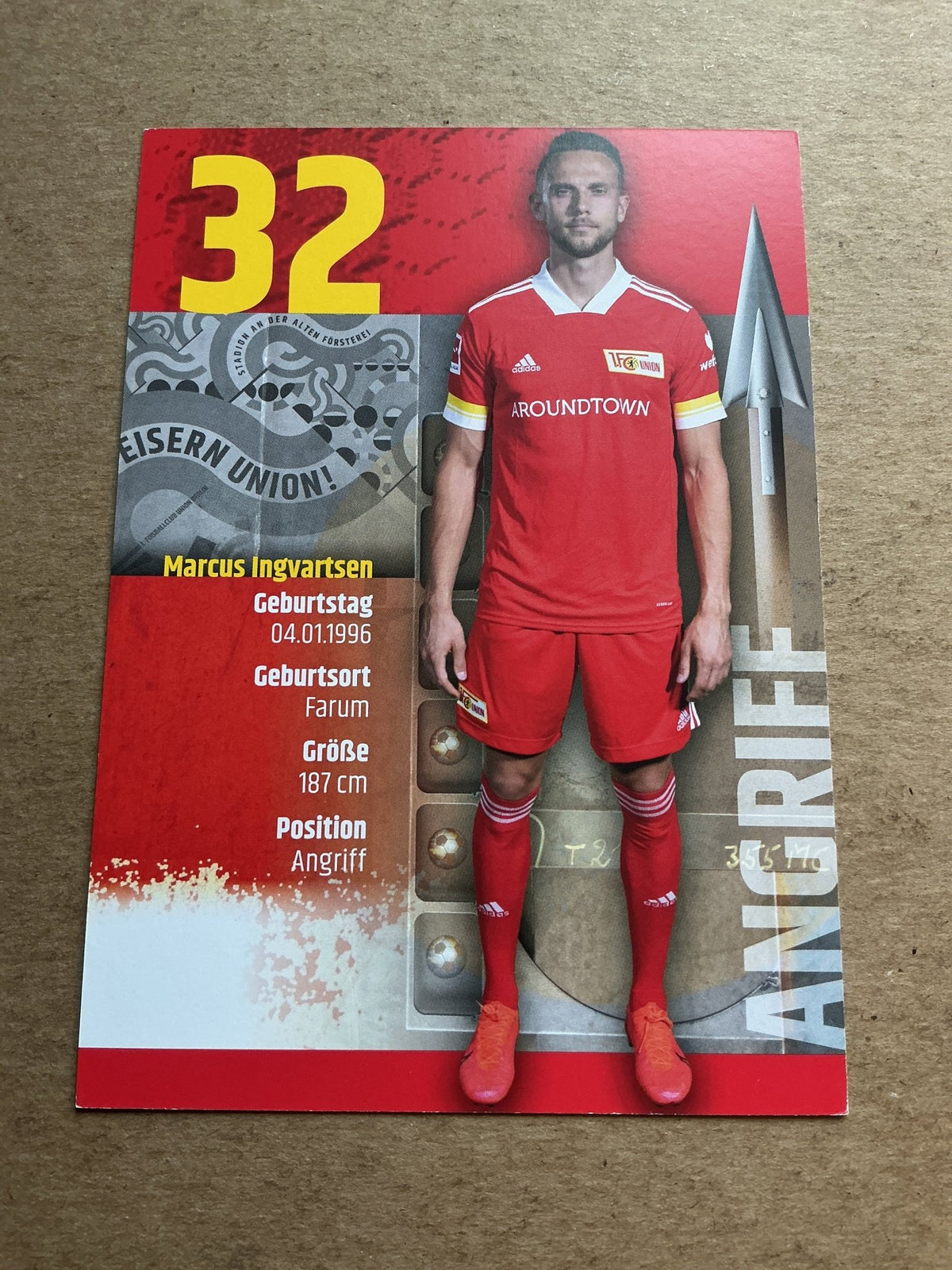 Marcus Ingvartsen, Denmark 🇩🇰 1.FC Union Berlin 2020/21 hand signed - Autographs-World