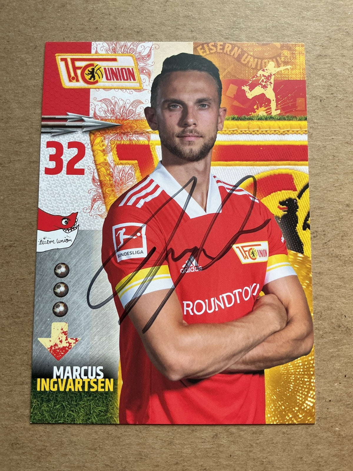 Marcus Ingvartsen, Denmark 🇩🇰 1.FC Union Berlin 2020/21 hand signed - Autographs-World