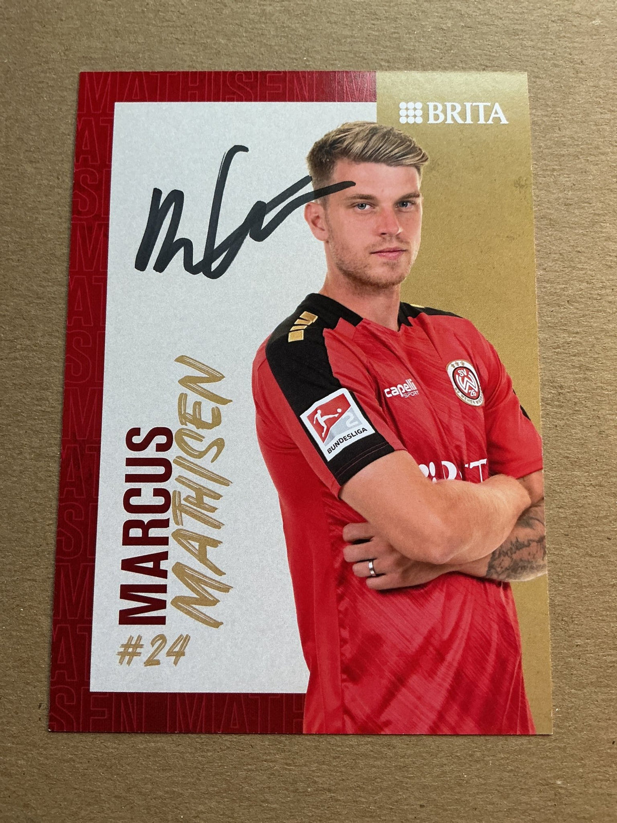 Marcus Mathisen, Denmark 🇩🇰 SV Wehen Wiesbaden 2023/24 hand signed - Autographs-World