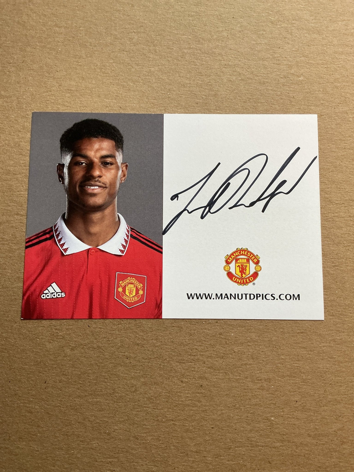 Marcus Rashford, England 🏴󠁧󠁢󠁥󠁮󠁧󠁿 Manchester United 2022/23 hand signed - Autographs-World