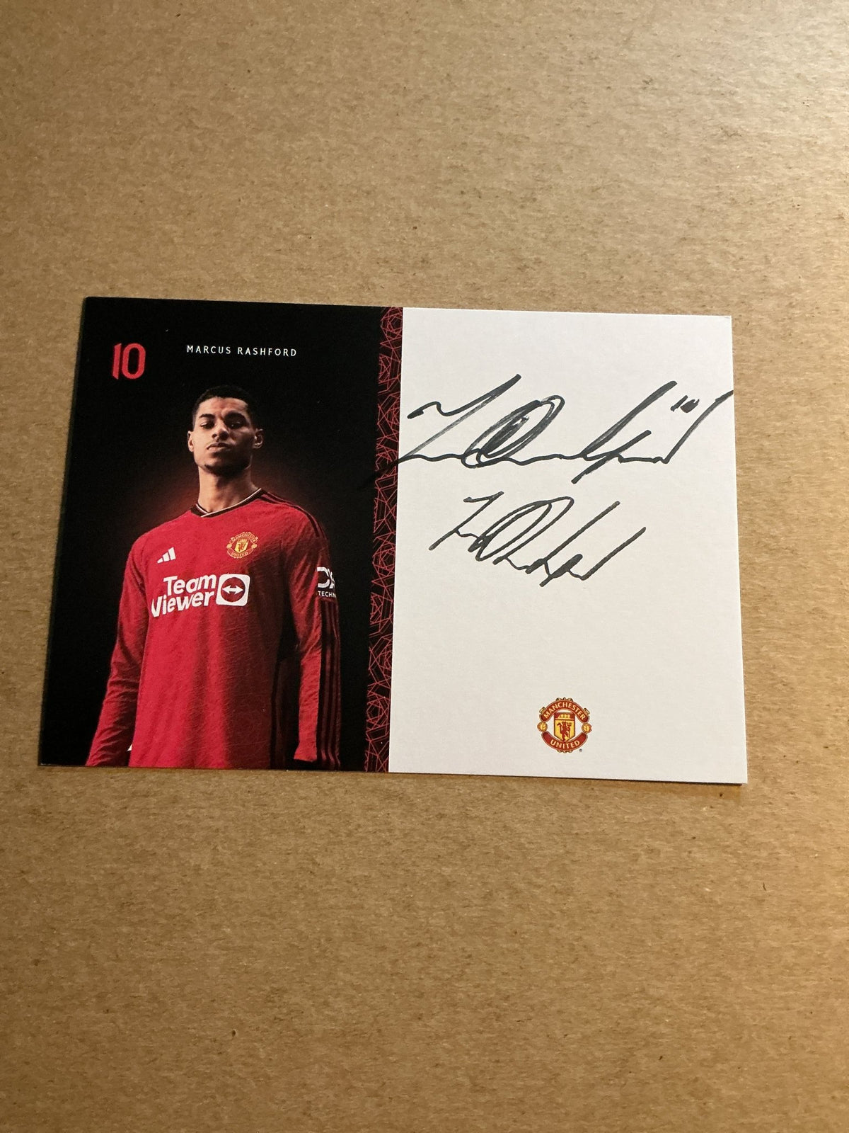 Marcus Rashford, England 🏴󠁧󠁢󠁥󠁮󠁧󠁿 Manchester United 2023/24 hand signed - Autographs-World