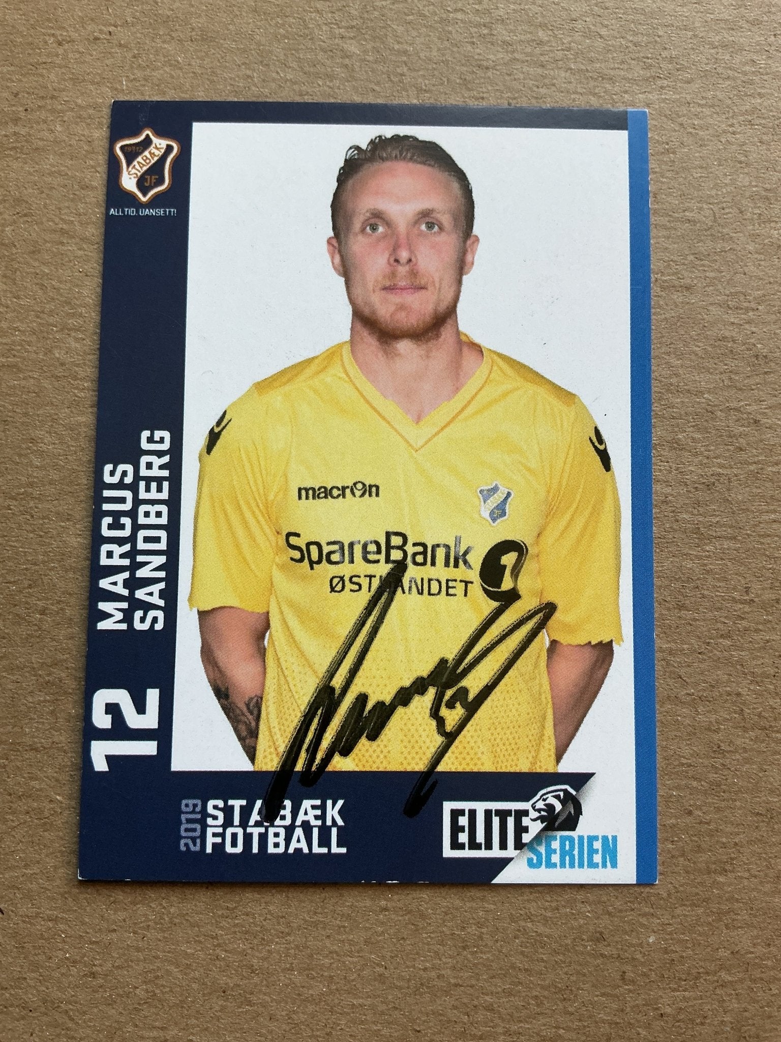 Marcus Sandberg, Sweden 🇸🇪 Stabæk IF 2019/20 hand signed - Autographs-World