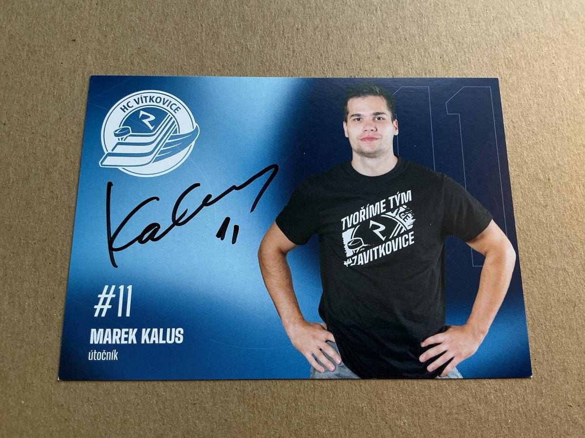 Marek Kalus, Czech Republic 🇨🇿 HC Vítkovice 2025/26 hand signed - Autographs-World