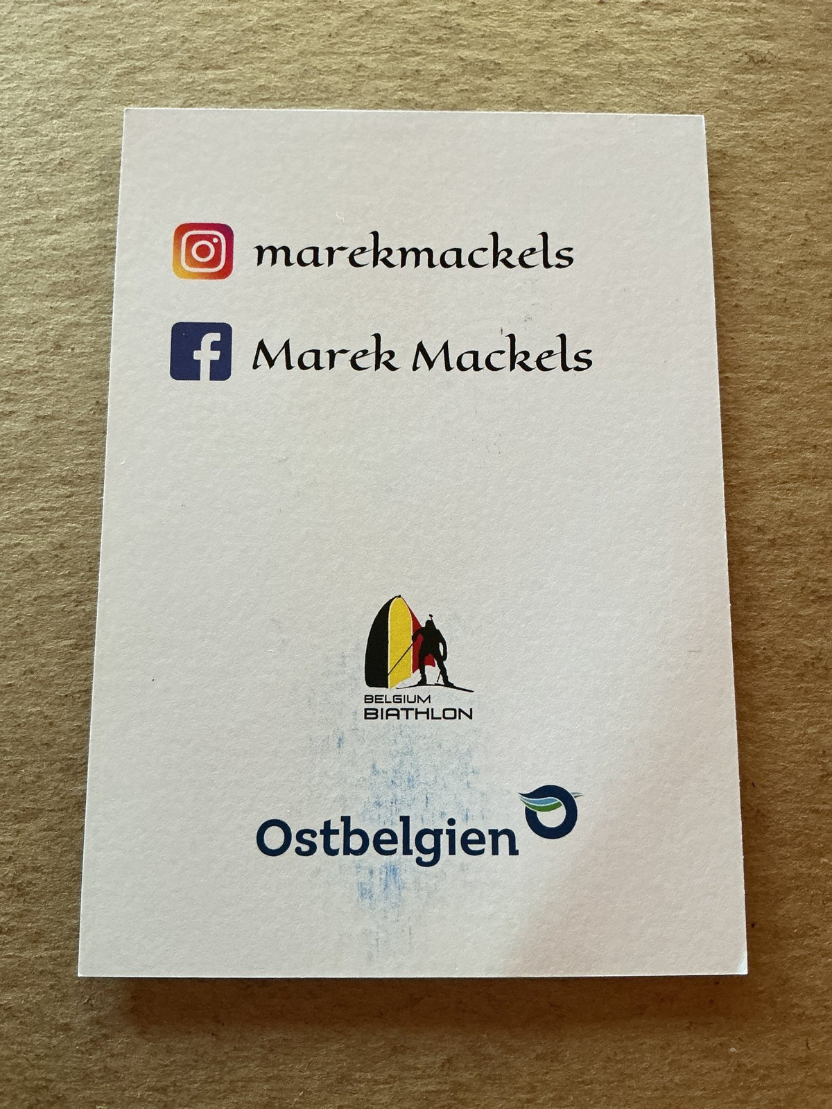 Marek Mackels, Belgium 🇧🇪 Biathlon 2023/24 hand signed - Autographs-World