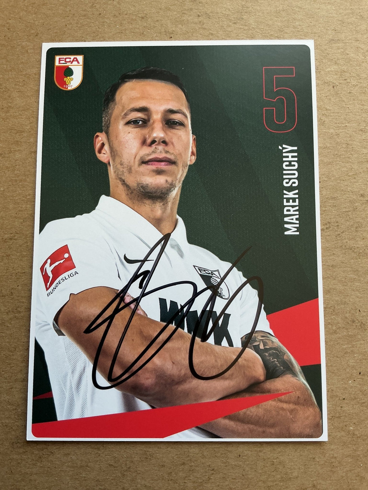 Marek Suchý, Czech Republic 🇨🇿 FC Augsburg 2020/21 hand signed - Autographs-World