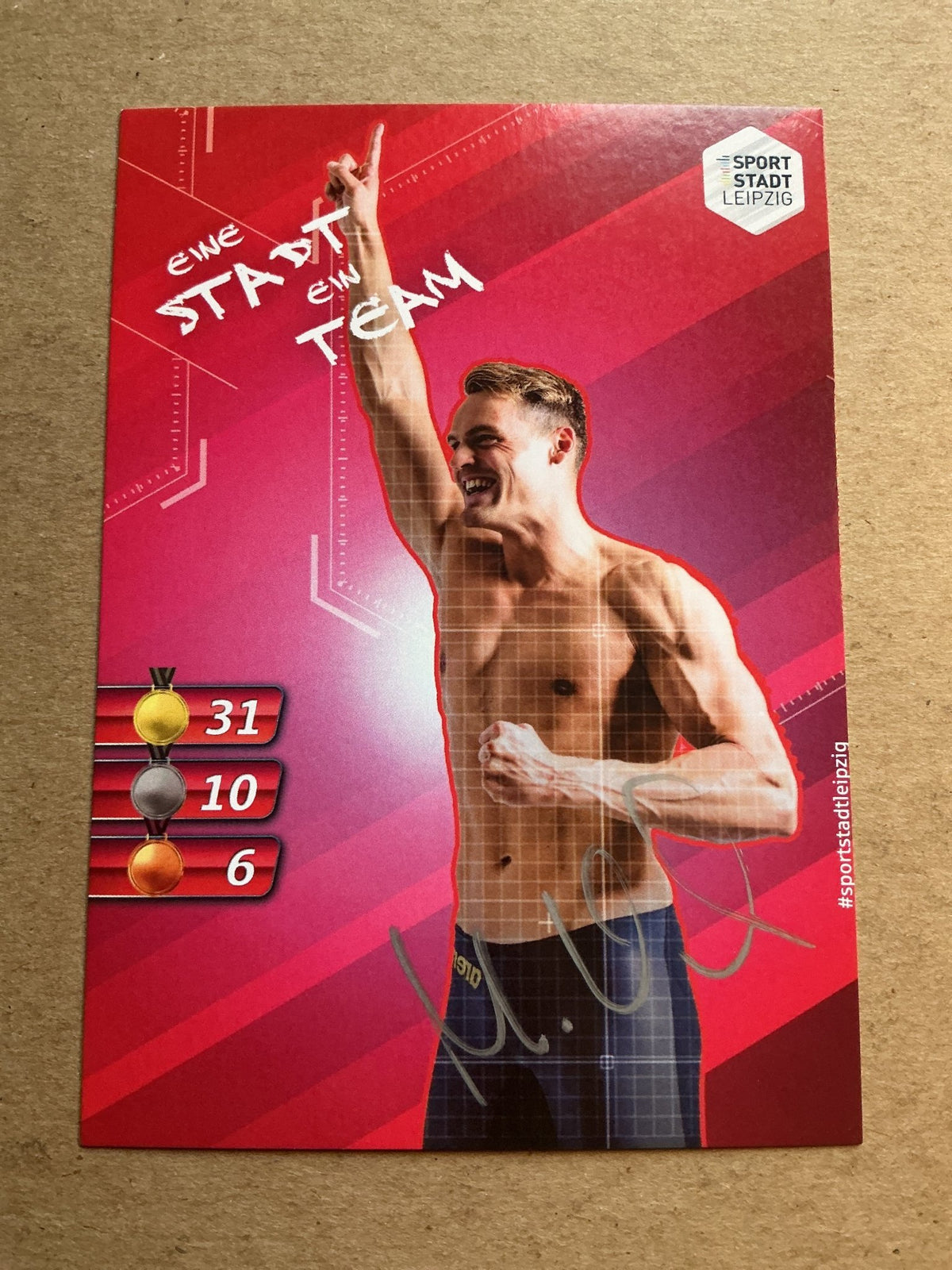 Marek Ulrich, Germany 🇩🇪 Swimming Summer Olympics 2024 hand signed - Autographs-World
