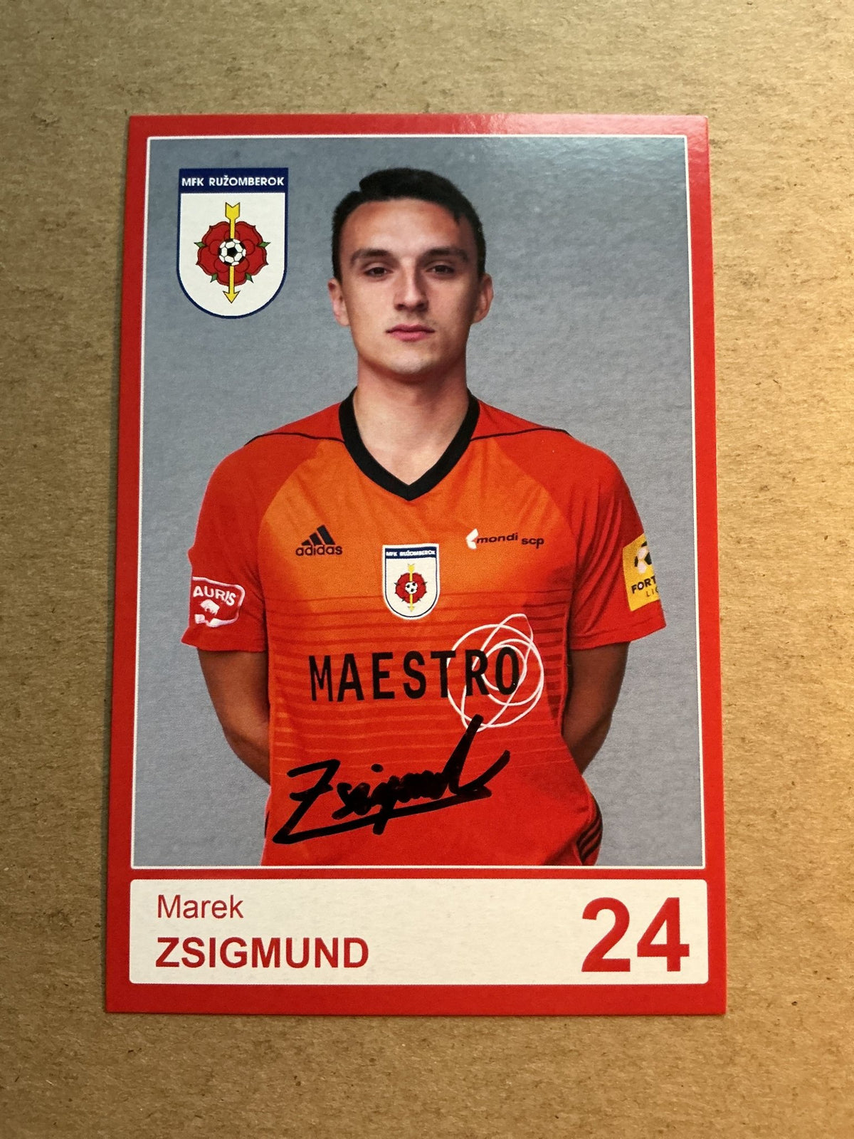 Marek Zsigmund, Slovakia 🇸🇰 MFK Ružomberok 2021/22 hand signed - Autographs-World