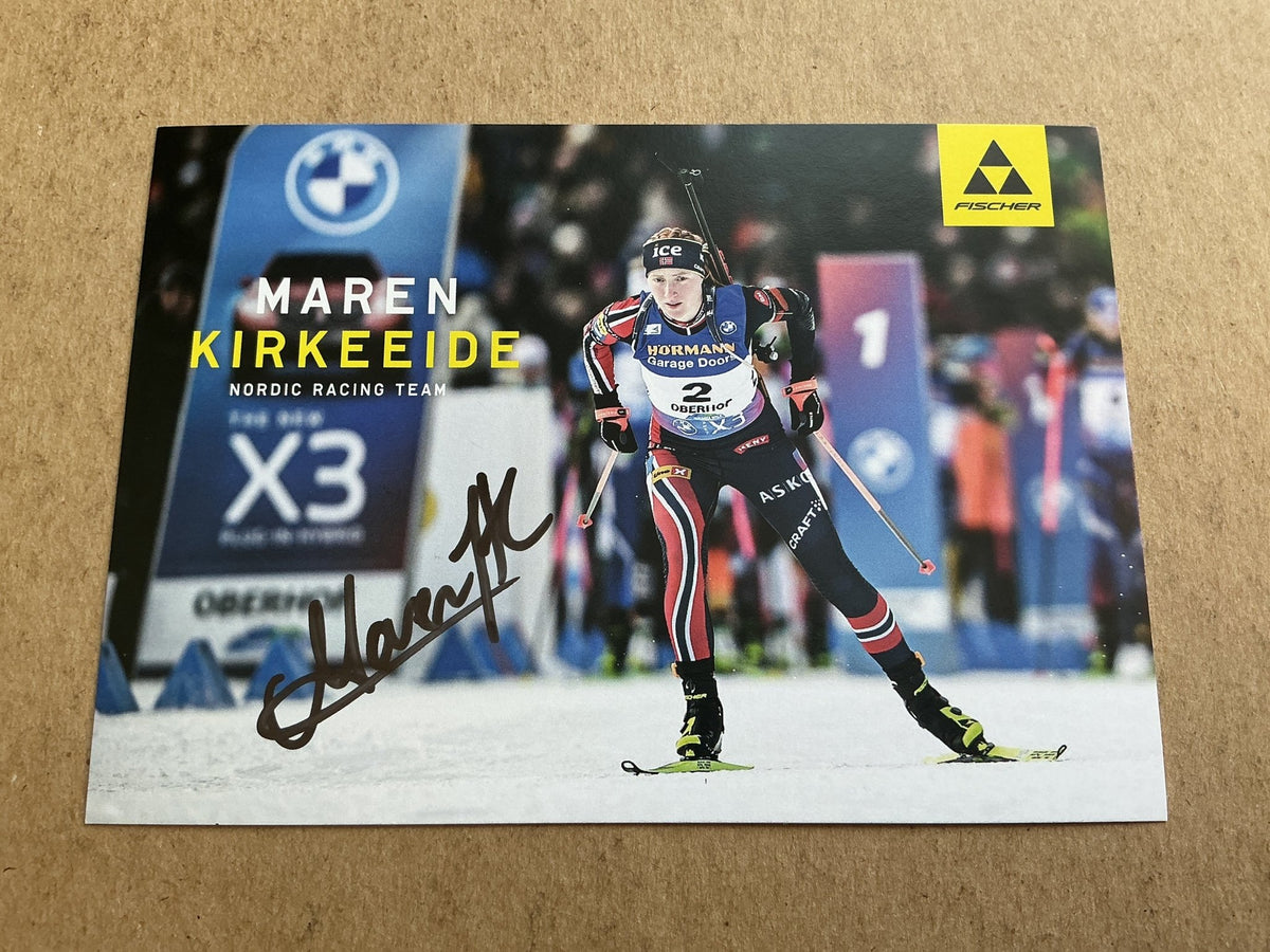 Maren Kirkeeide, Norway 🇳🇴 Biathlon Winter 2025/26 hand signed - Autographs-World