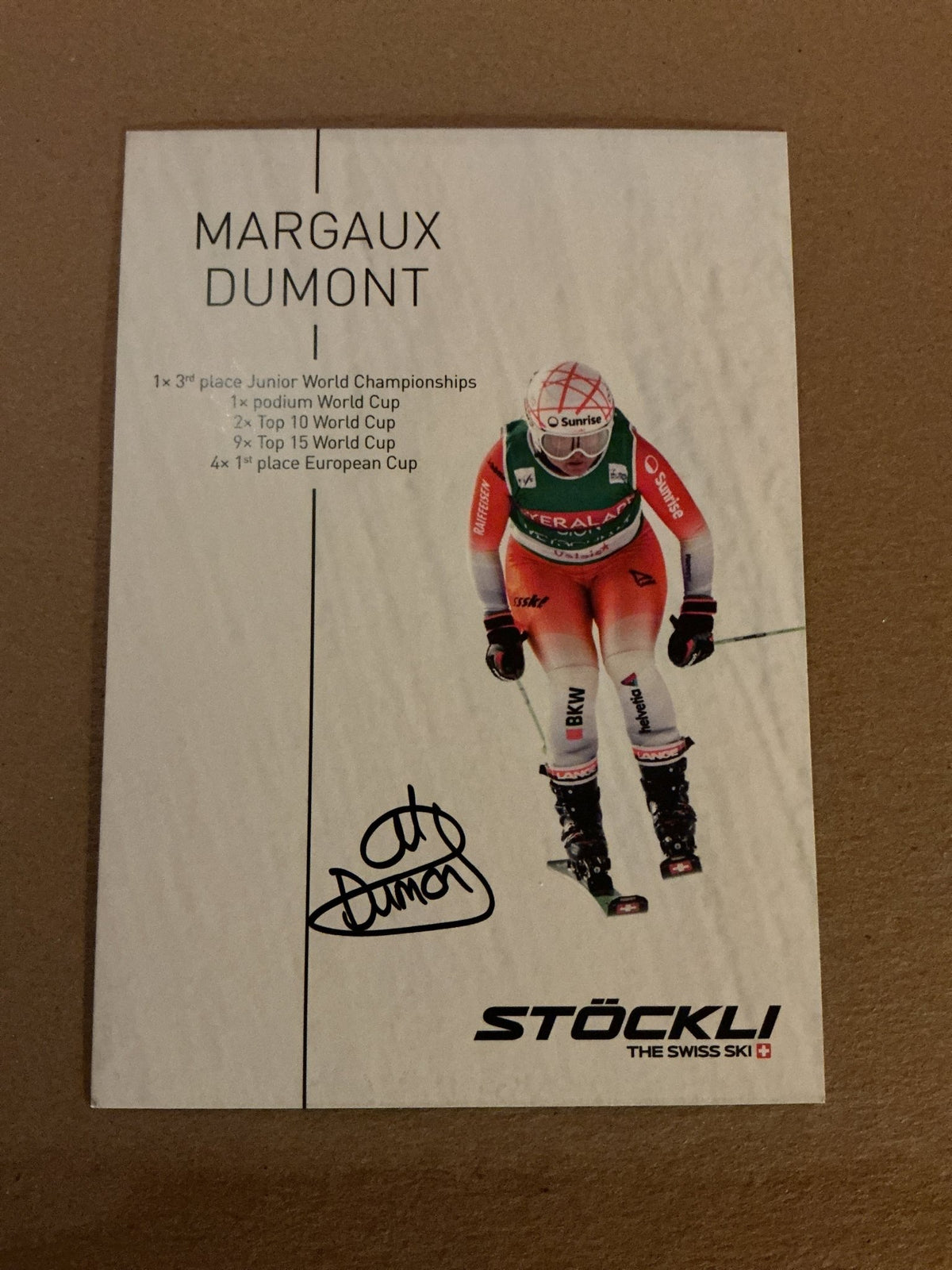 Margaux Dumont, Switzerland 🇨🇭 Ski Cross 2023/24 hand signed - Autographs-World
