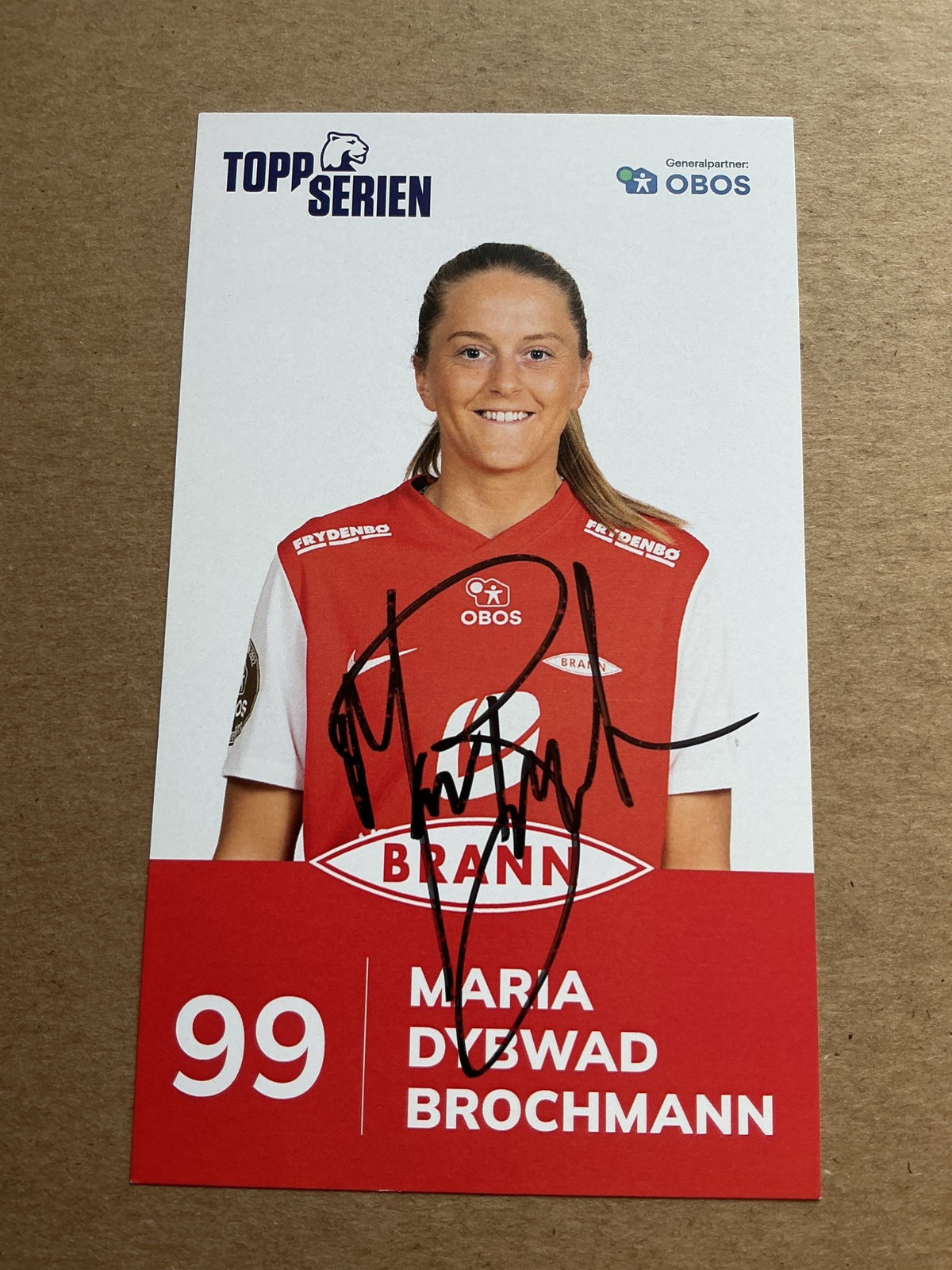 Maria Dybwad Brochmann, Norway 🇳🇴 SK Brann Kvinner 2023/24 hand signed - Autographs-World
