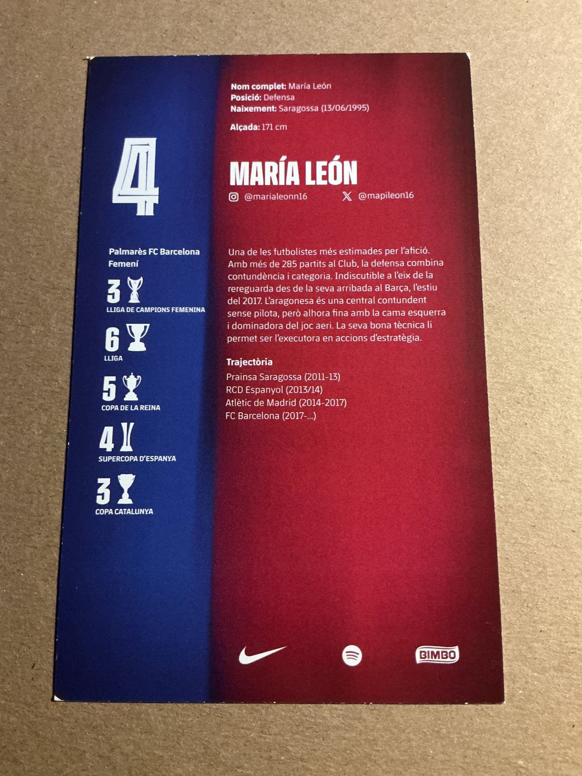 María León, Spain 🇪🇸 FC Barcelona Femení 2025/26 unsigned - Autographs-World