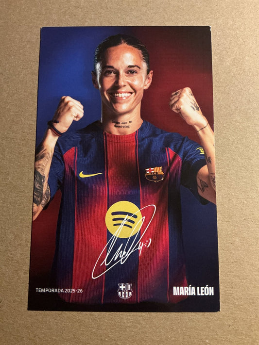 María León, Spain 🇪🇸 FC Barcelona Femení 2025/26 unsigned - Autographs-World