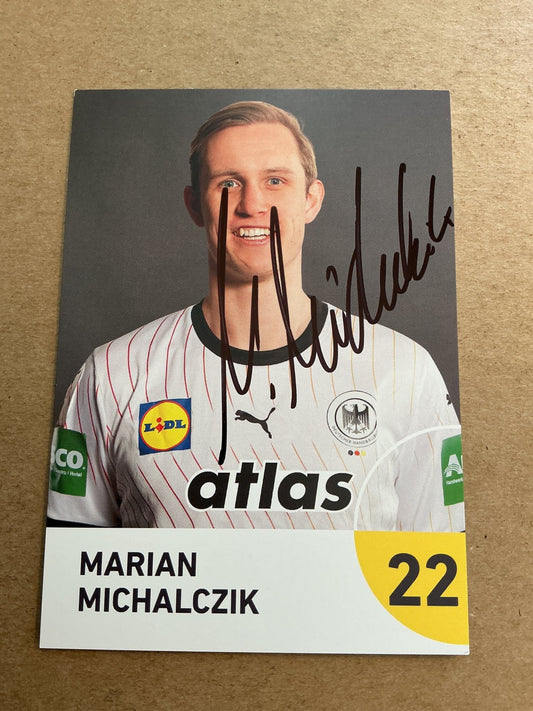 Marian Michalczik, Germany 🇩🇪 Handball Sports 2025 hand signed - Autographs-World
