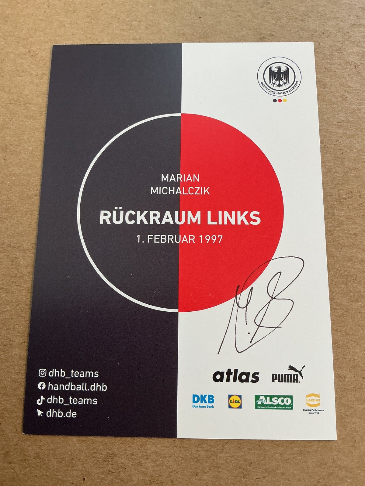 Marian Michalczik, Germany 🇩🇪 Handball Sports 2025 hand signed - Autographs-World