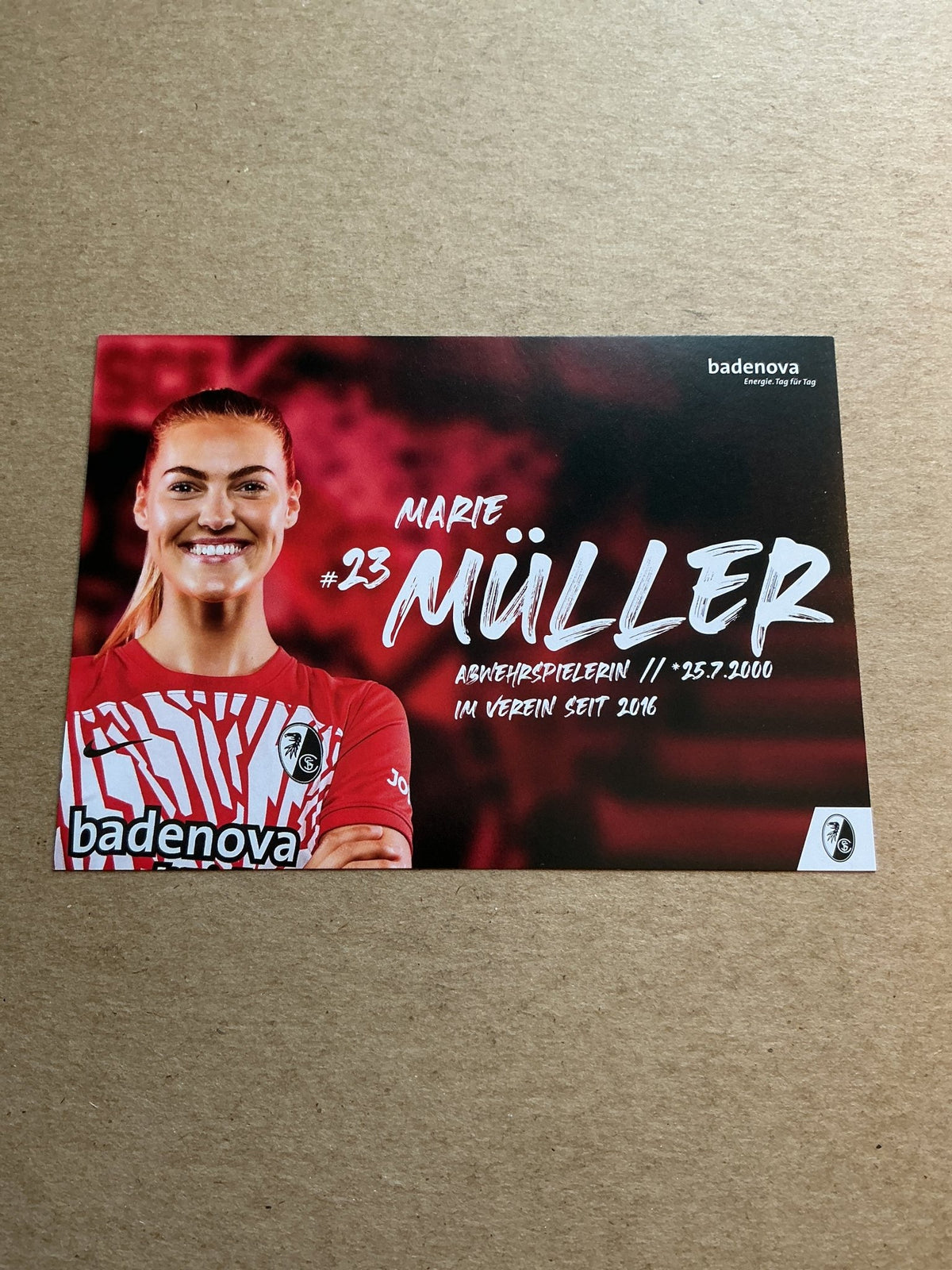 Marie Müller, Germany 🇩🇪 SC Freiburg 2023/24 hand signed - Autographs-World