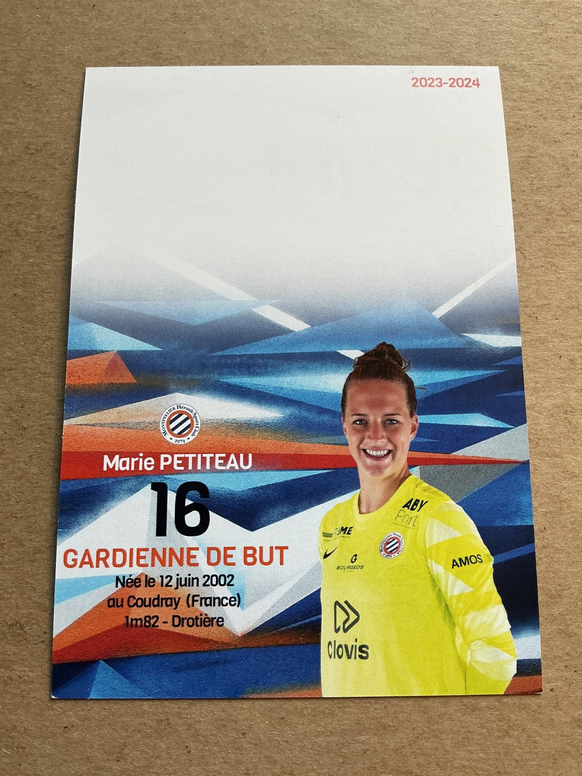 Marie Petiteau, France 🇫🇷 Montpellier HSC 2023/24 hand signed - Autographs-World