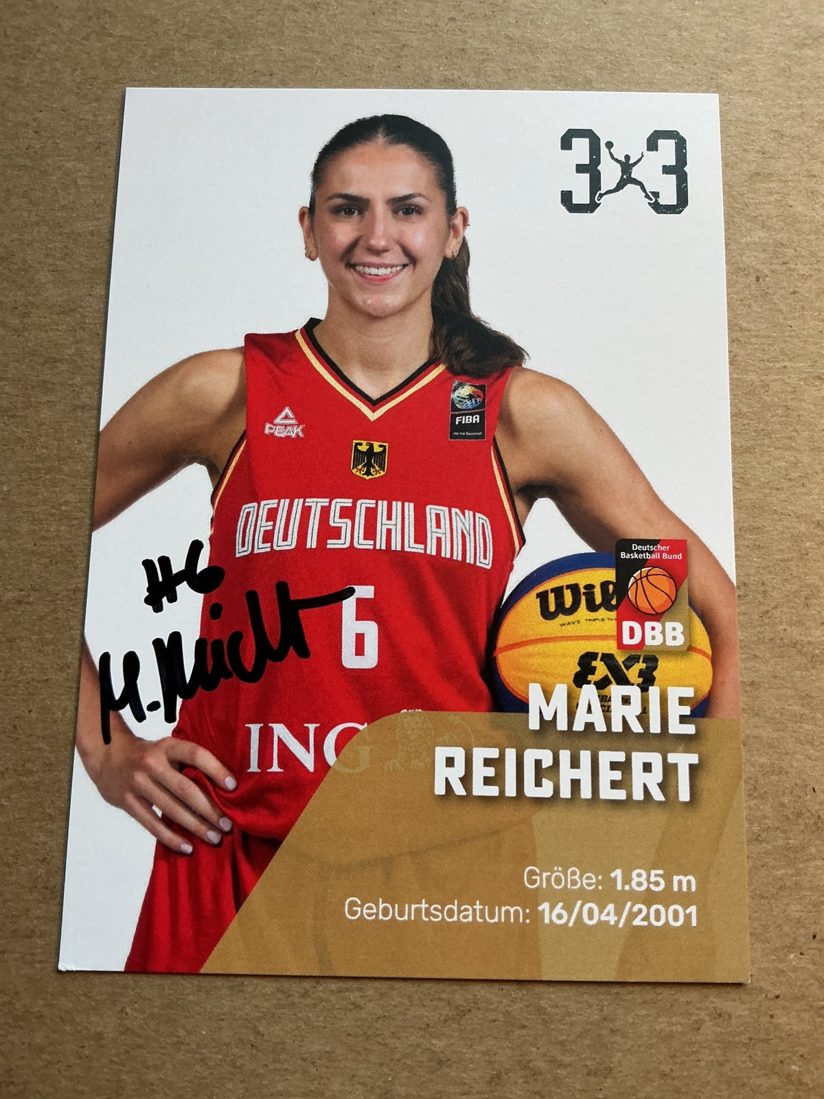 Marie Reichert, Germany 🇩🇪 Basketball 3x3 Summer Olympics 2024 hand signed - Autographs-World